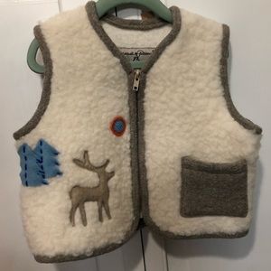 Handmade wool toddler vest